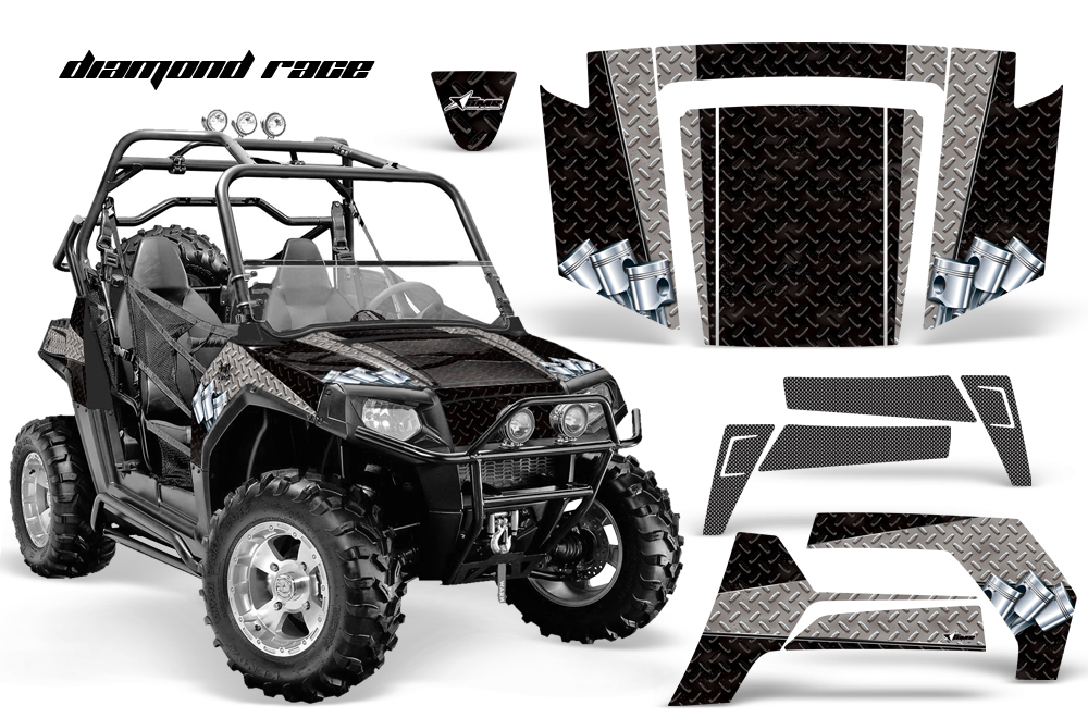 Polaris RZR 800 BLACK SILVERSTRIPED DiamondRace